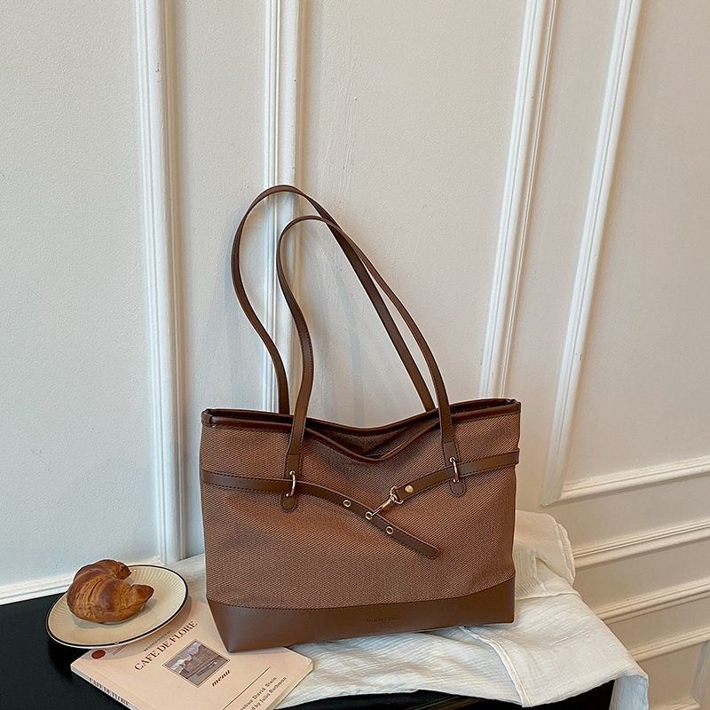 Cabas toile ceinture croisée