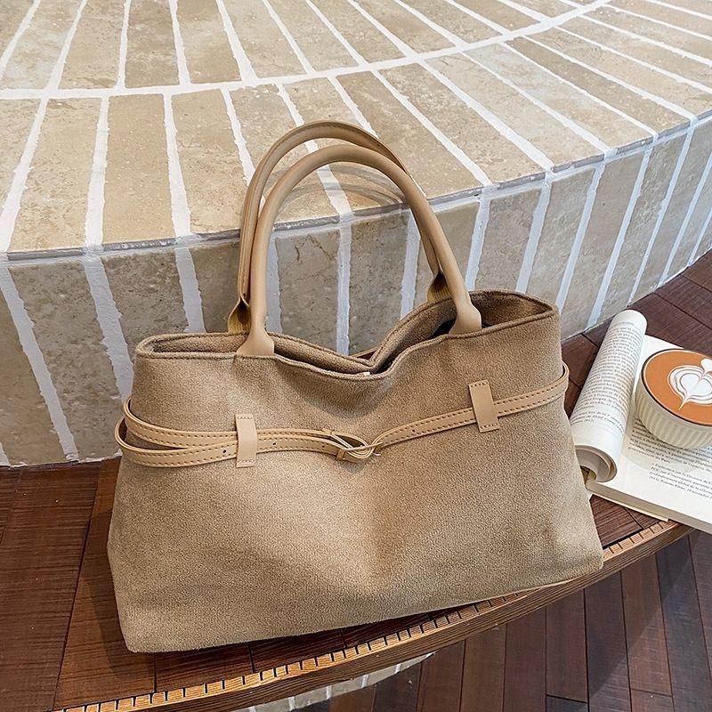 Sac cabas daim à ceinture