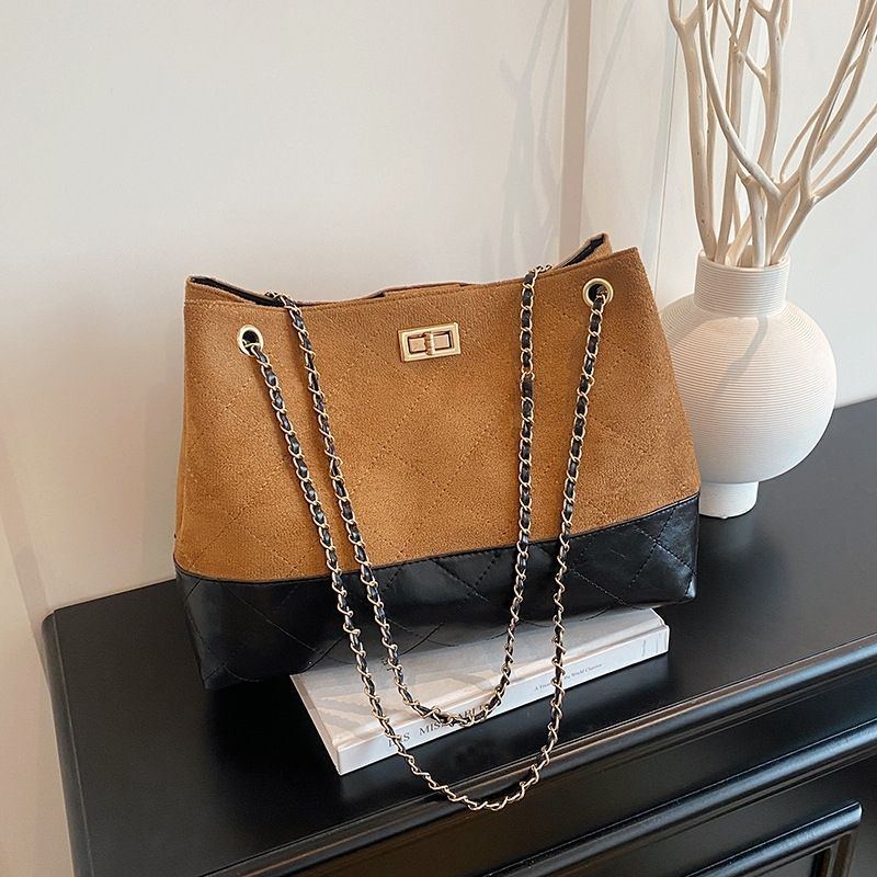 Sac chaîne bicolore matelassé