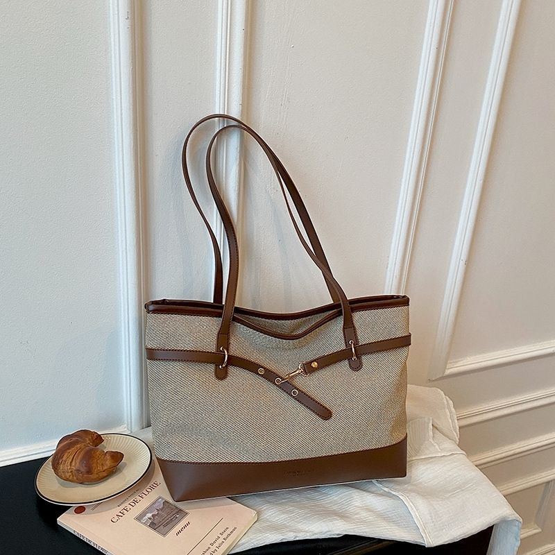Cabas toile ceinture croisée