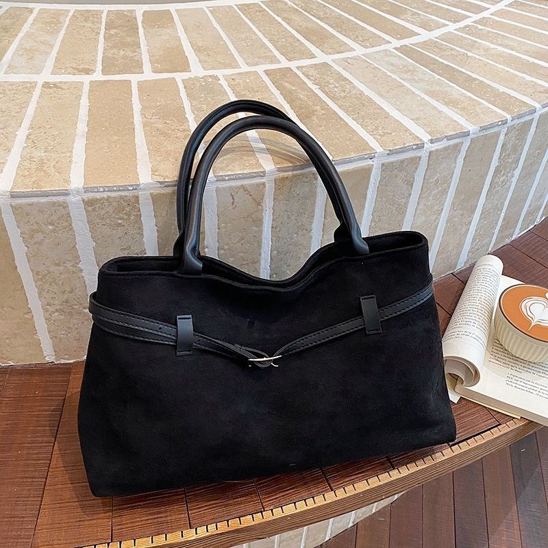 Sac cabas daim à ceinture
